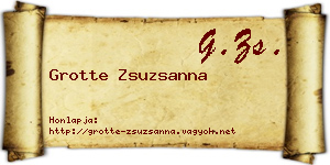 Grotte Zsuzsanna névjegykártya